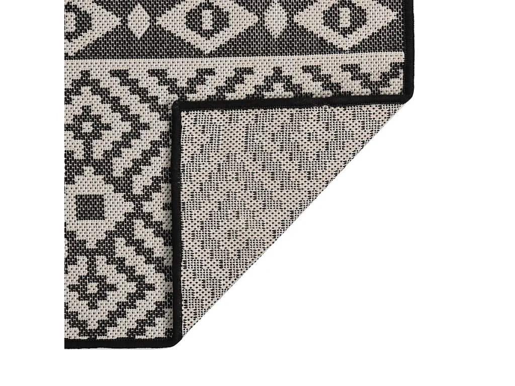 Tappeto da esterno a trama piatta 120x170 cm Righe nere