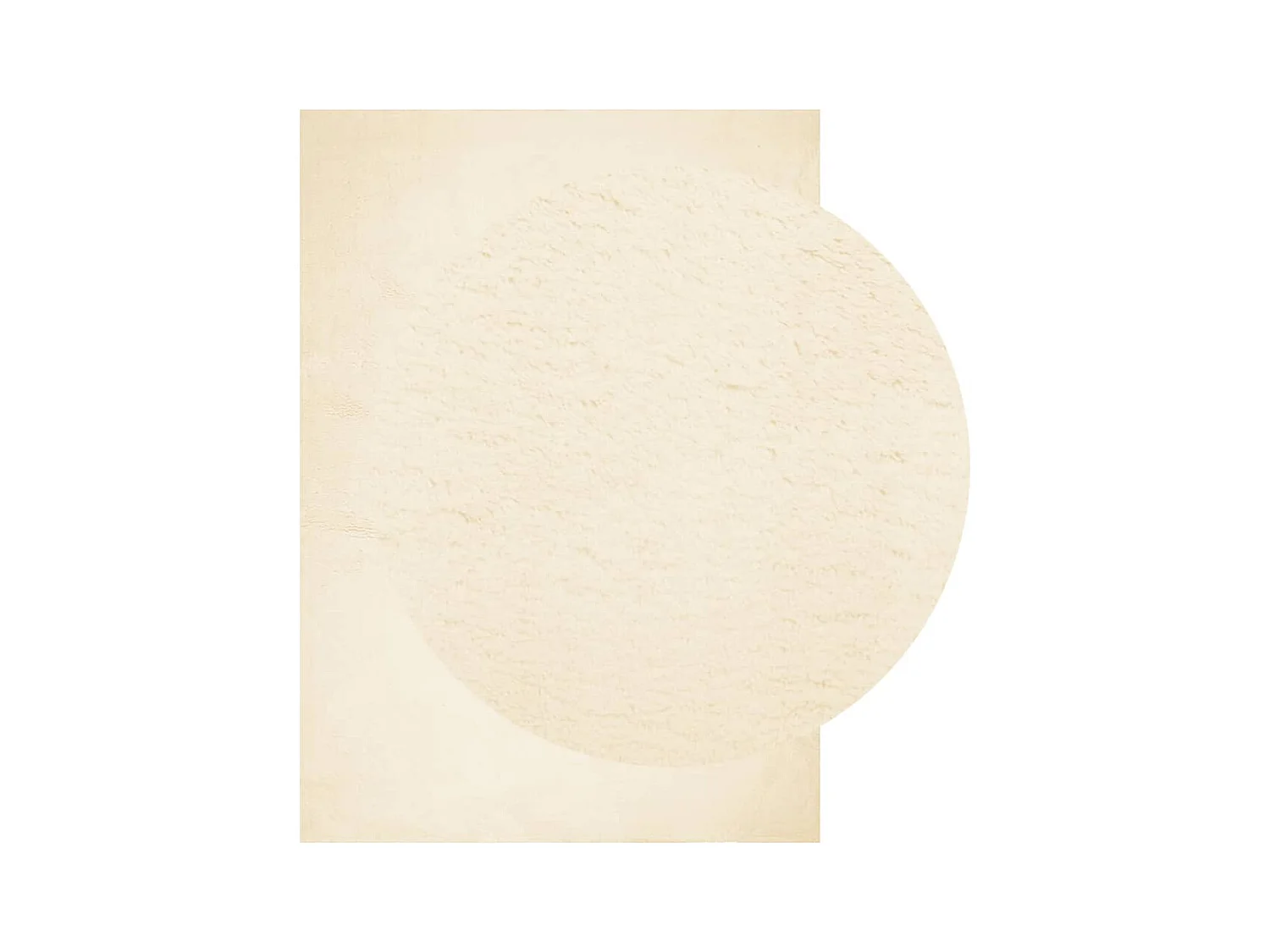 Tapis HUARTE à poils courts doux et lavable crème 200x280 cm