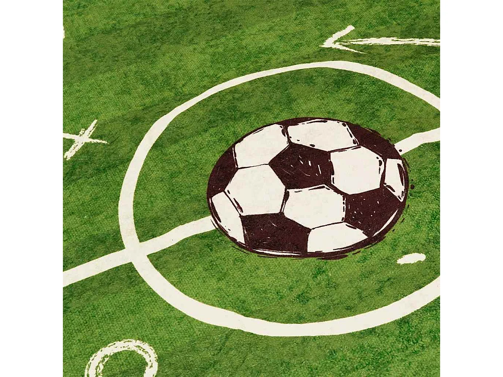 Tapis enfant 160x230cm terrain de football antidérapant lavable