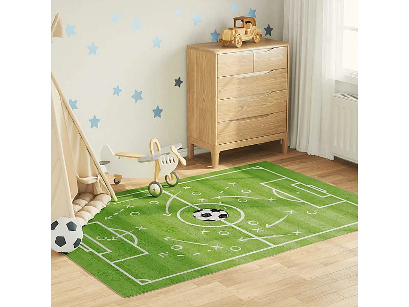 Tappeto per bambini 160x230cm campo da calcio antiscivolo lavabile