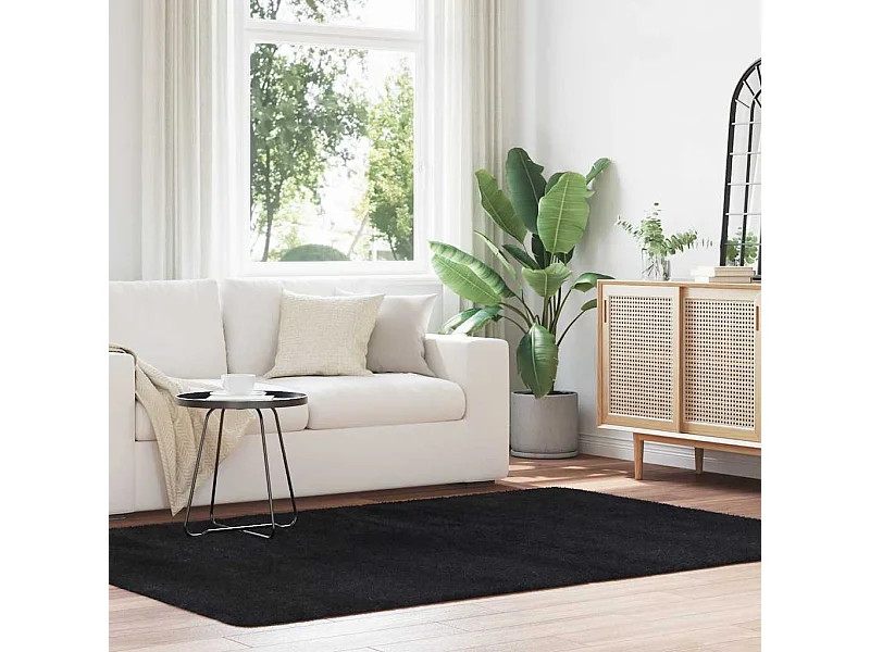 NAVARRA zwart shaggy vloerkleed 160x230 cm polyester