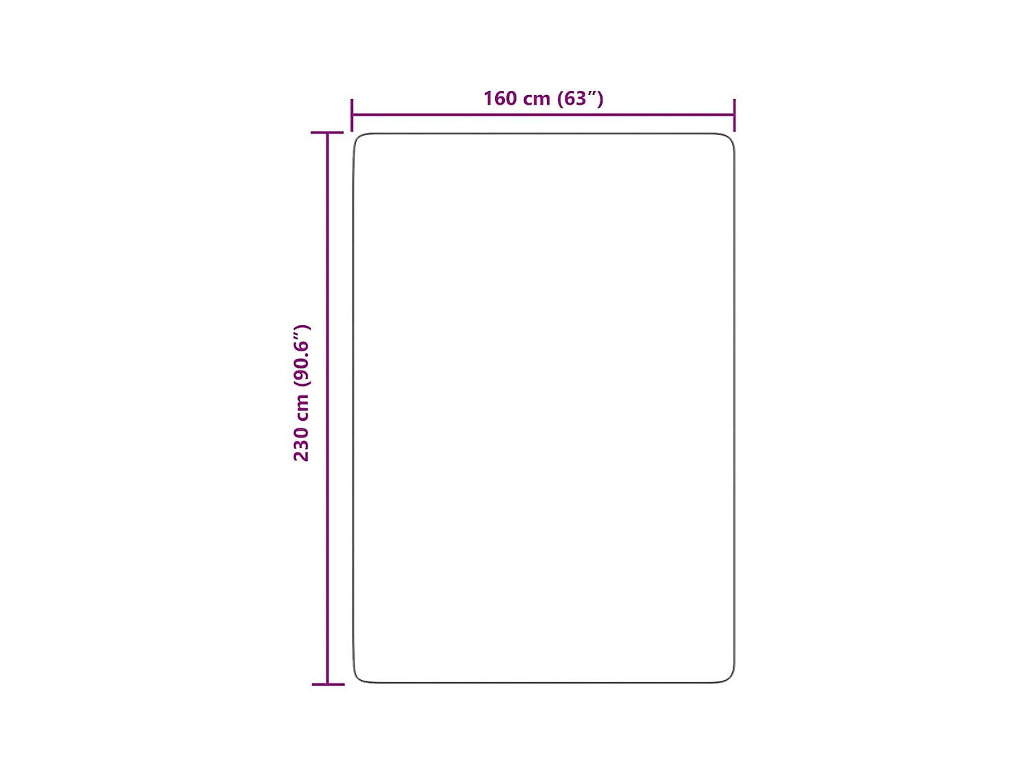 Tappeto shaggy nero NAVARRA 160x230 cm poliestere