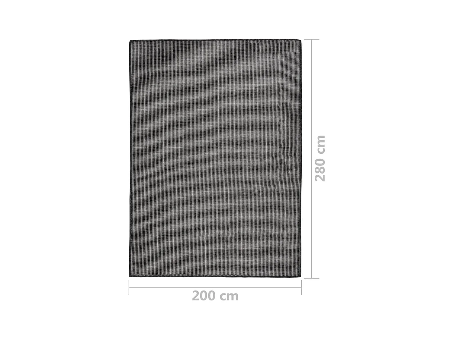 Alfombra de exterior de tejido plano 200x280 cm Gris
