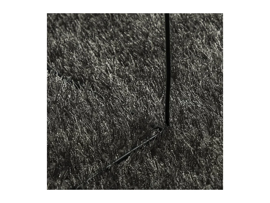 Tappeto ISTAN a pelo lungo, finitura antracite lucido, Ø 80 cm