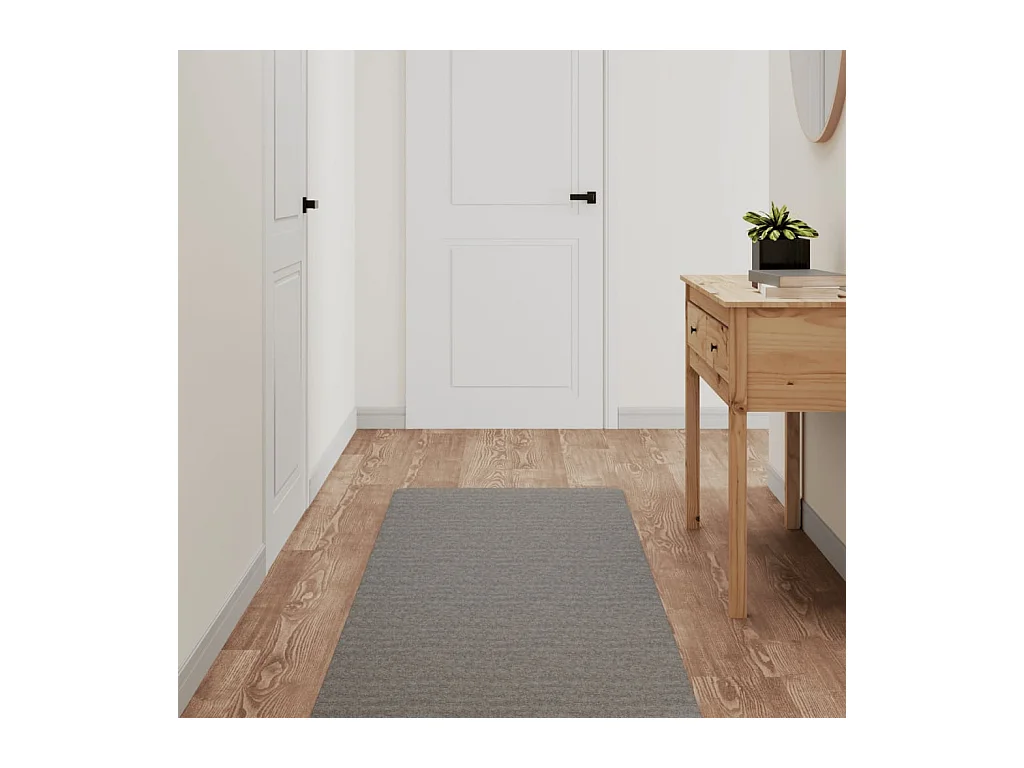 Alfombra de pasillo gris 60x180 cm