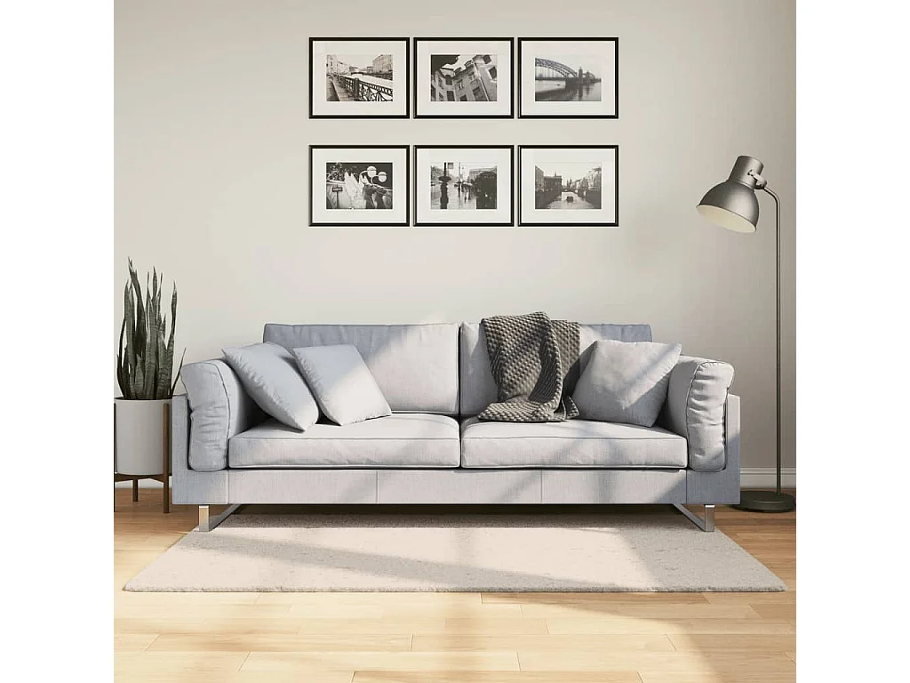 HUARTE zacht en wasbaar laagpolig vloerkleed beige 80x150 cm