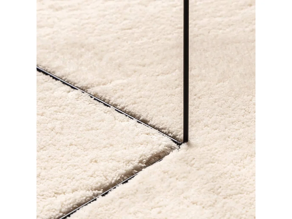 Tappeto HUARTE morbido e lavabile a pelo corto beige 80x150 cm