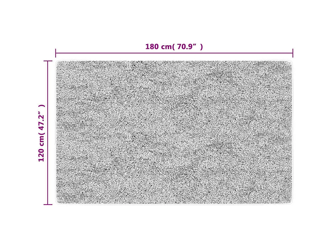 Tappeto antiscivolo lavabile 120x180 cm antracite
