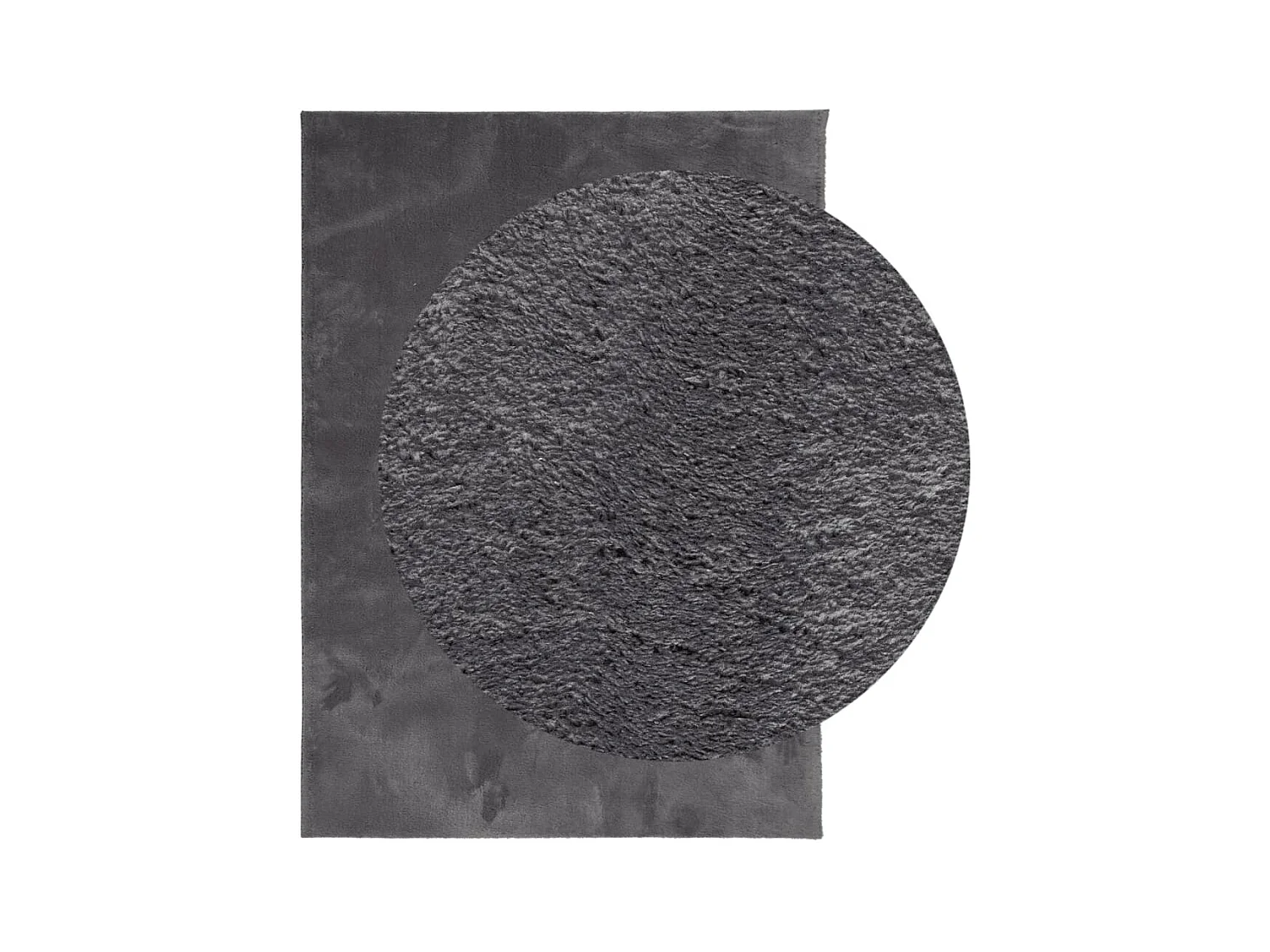 Tapis HUARTE à poils courts doux lavable anthracite 240x340 cm