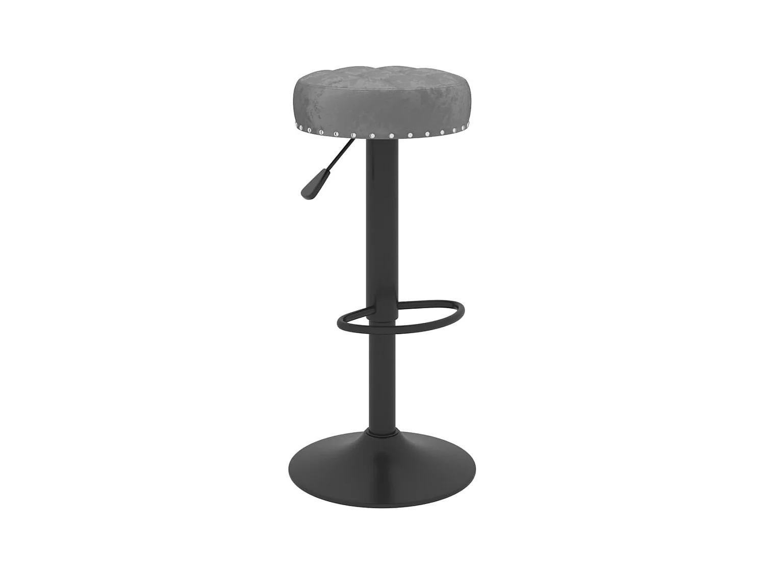 Tabourets de bar lot de 2 gris foncé velours