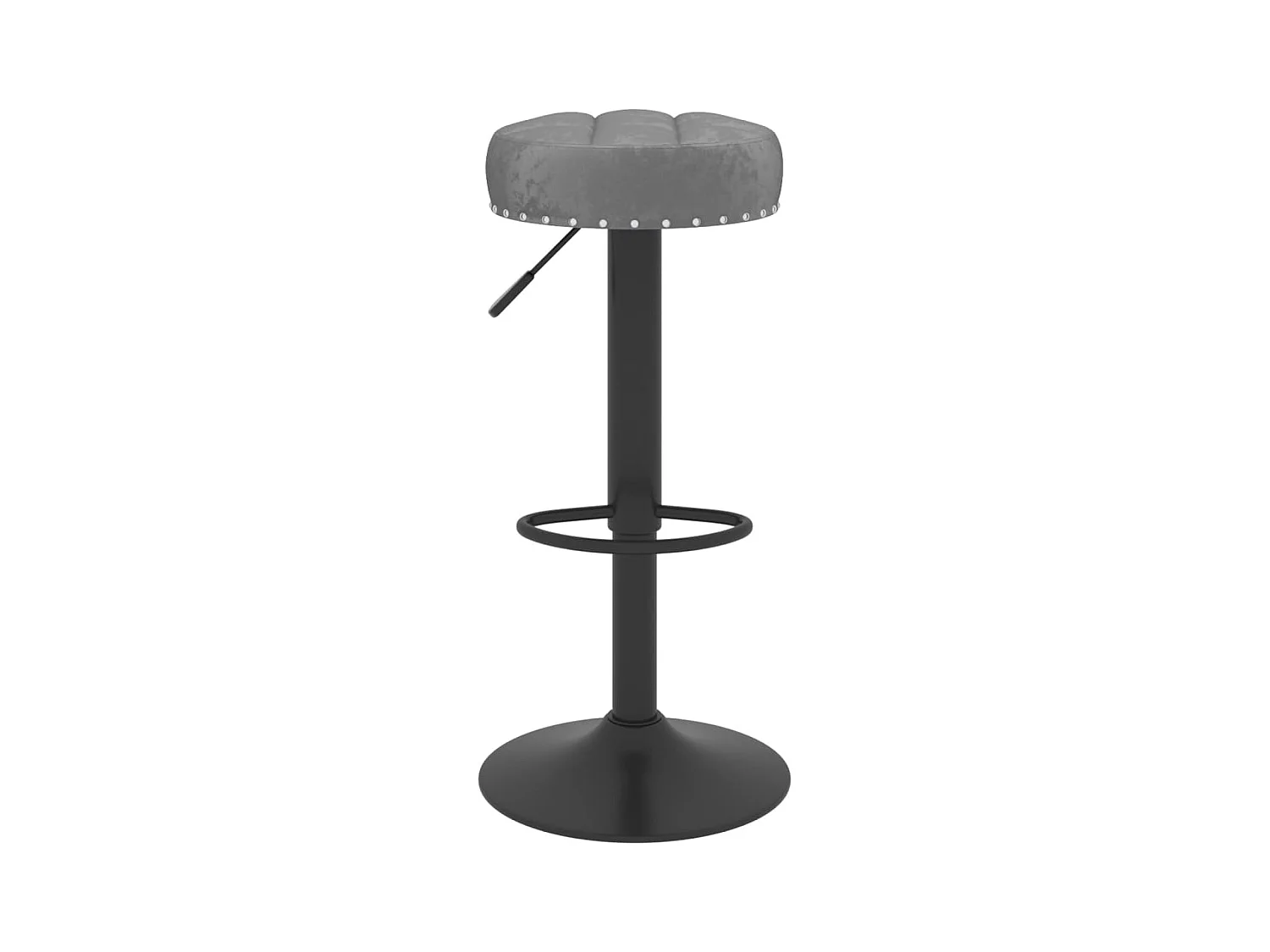 Tabourets de bar lot de 2 gris foncé velours