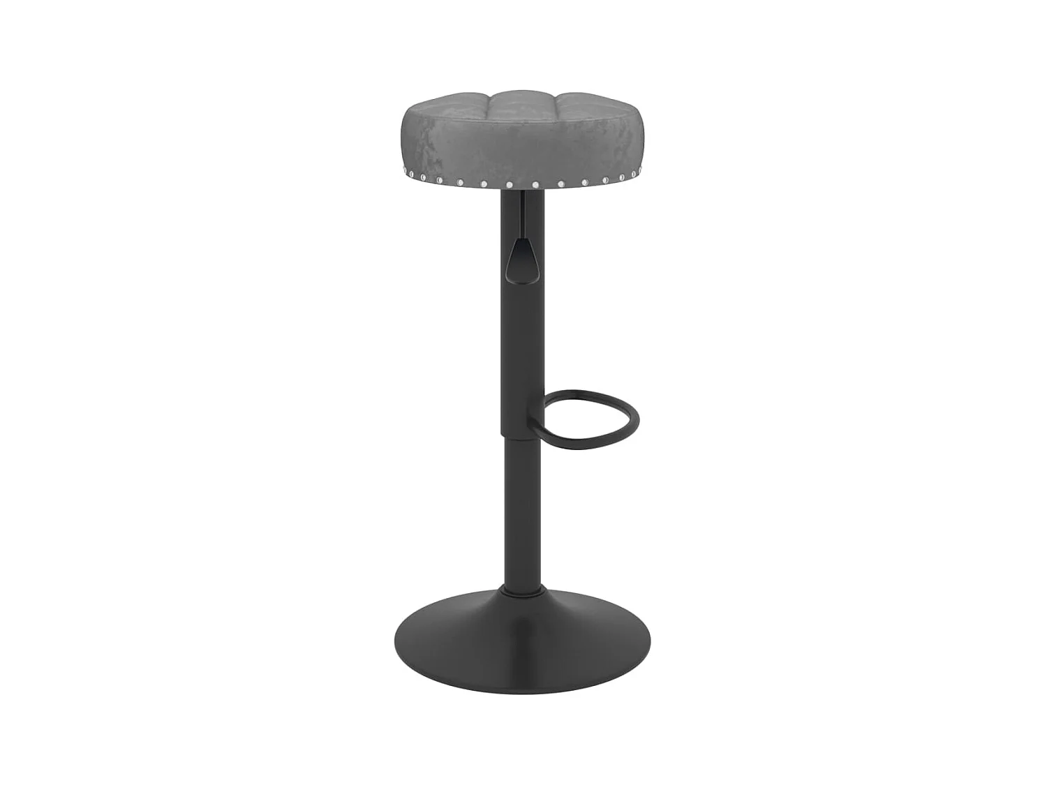 Tabourets de bar lot de 2 gris foncé velours