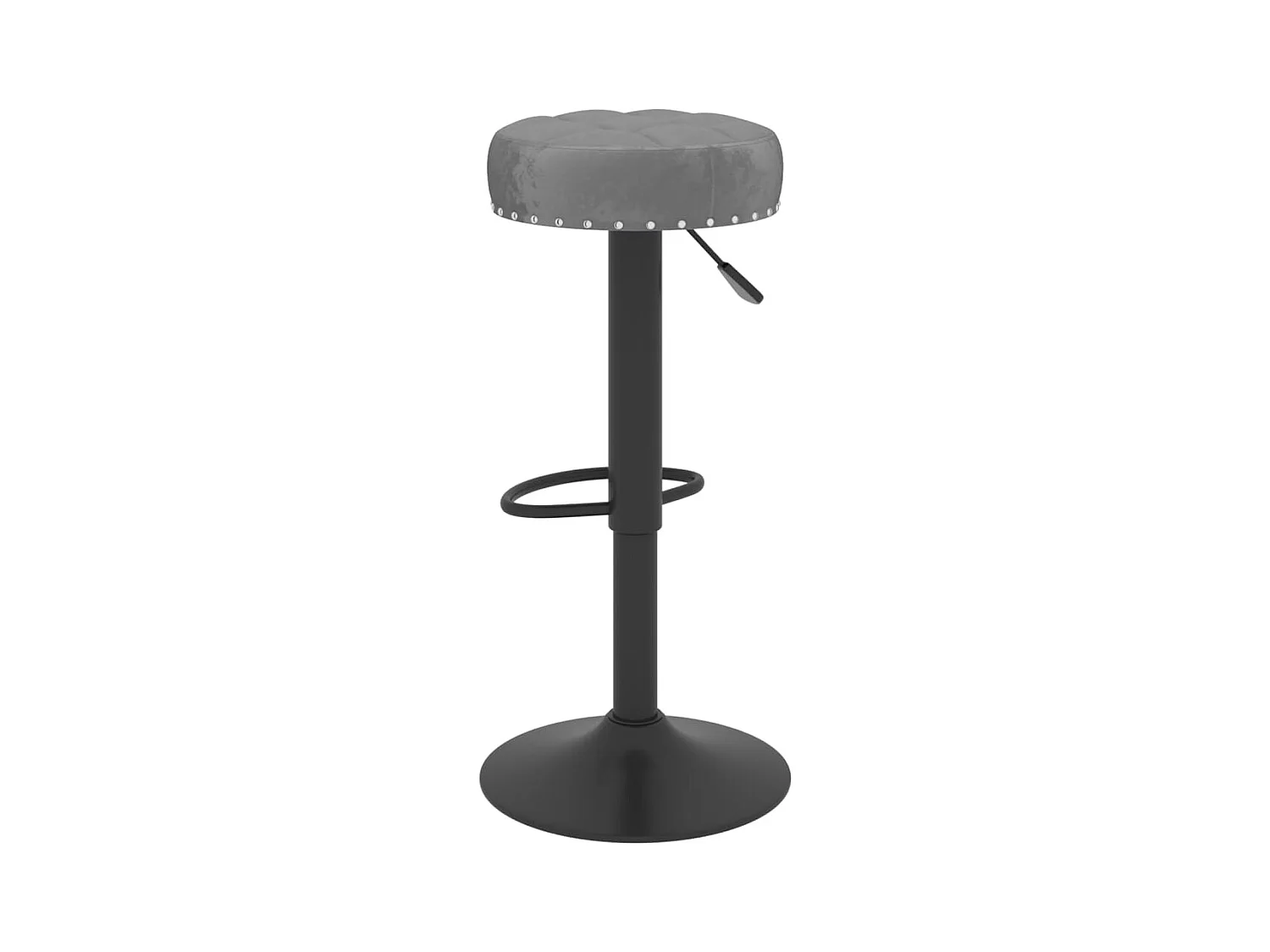 Tabourets de bar lot de 2 gris foncé velours