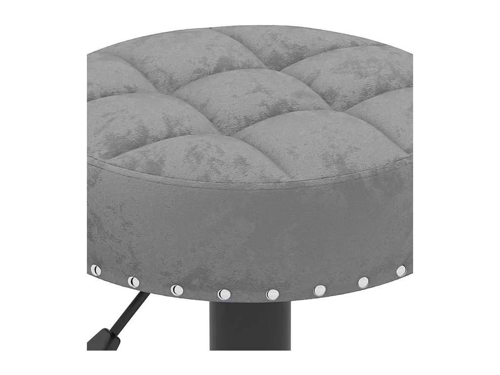 Tabourets de bar lot de 2 gris foncé velours