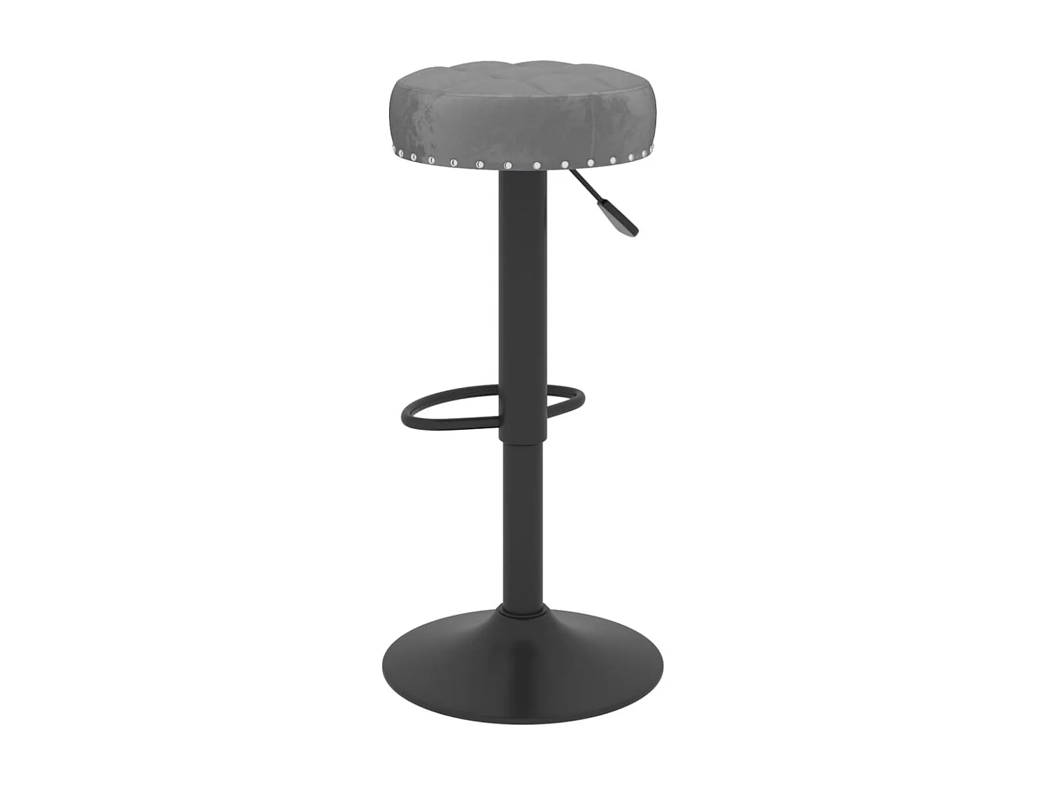 Tabourets de bar lot de 2 gris foncé velours