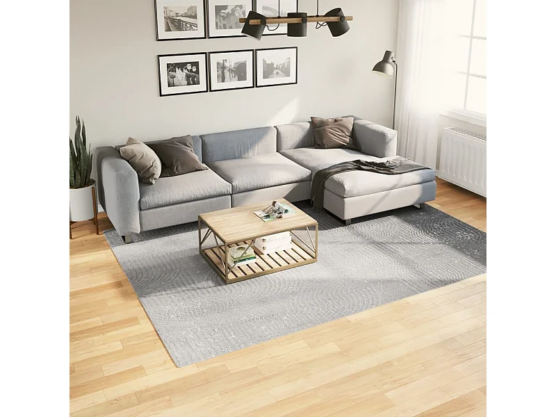 Tapis IZA poils courts style scandinave gris 200x280 cm