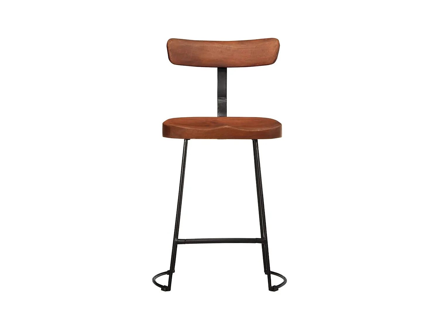 Set di 2 sgabelli da bar 49x43x79 cm in legno massello di mango