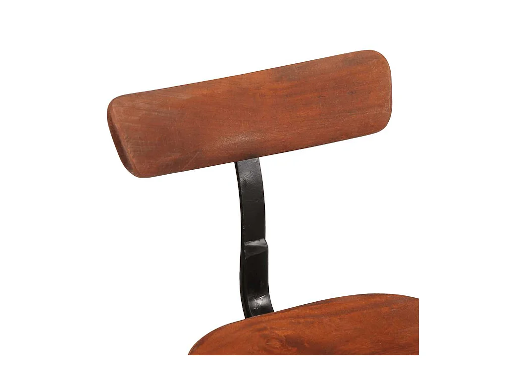 Set di 2 sgabelli da bar 49x43x79 cm in legno massello di mango