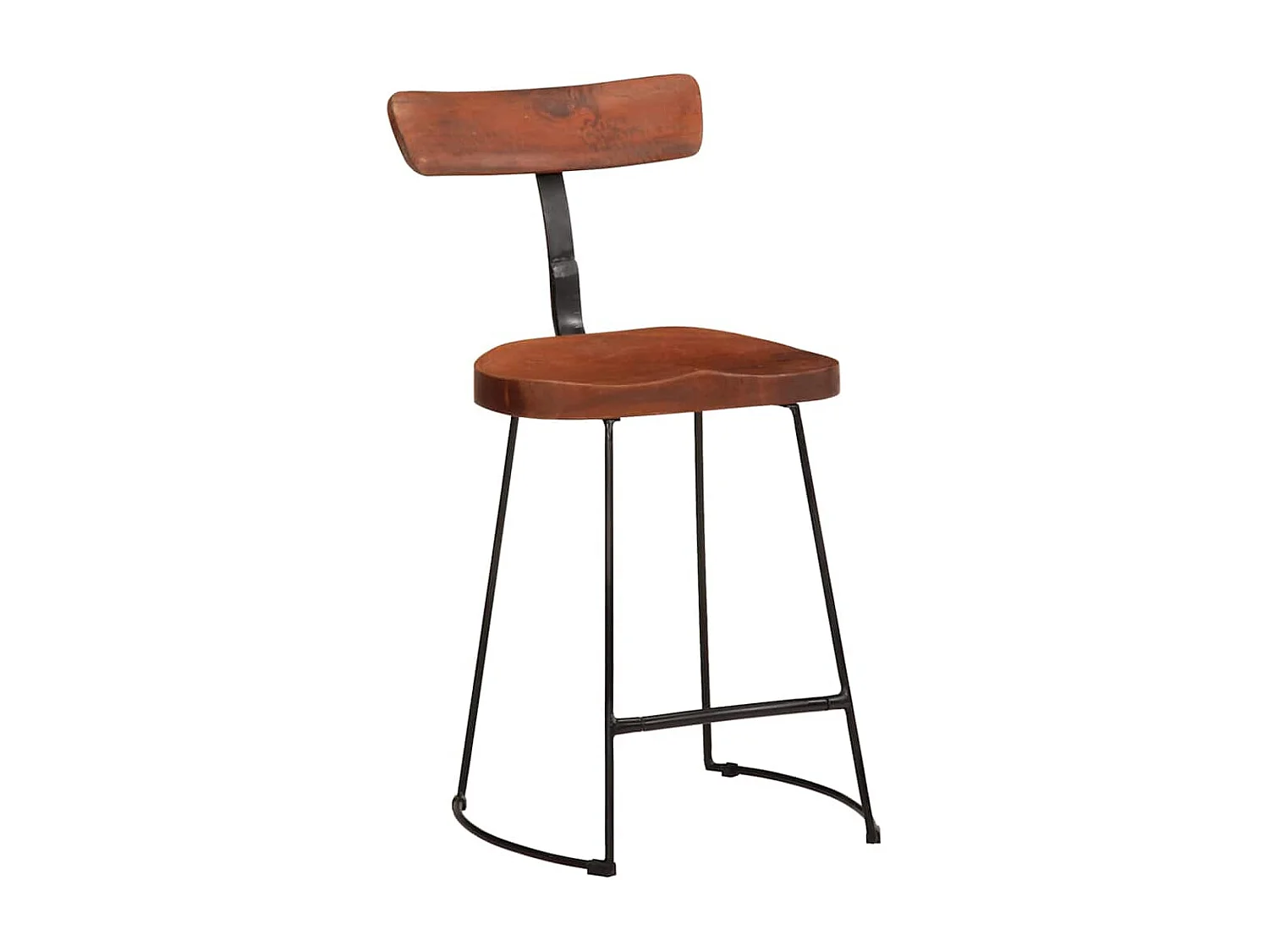 Tabourets de bar lot de 2 49x43x79 cm bois de manguier massif