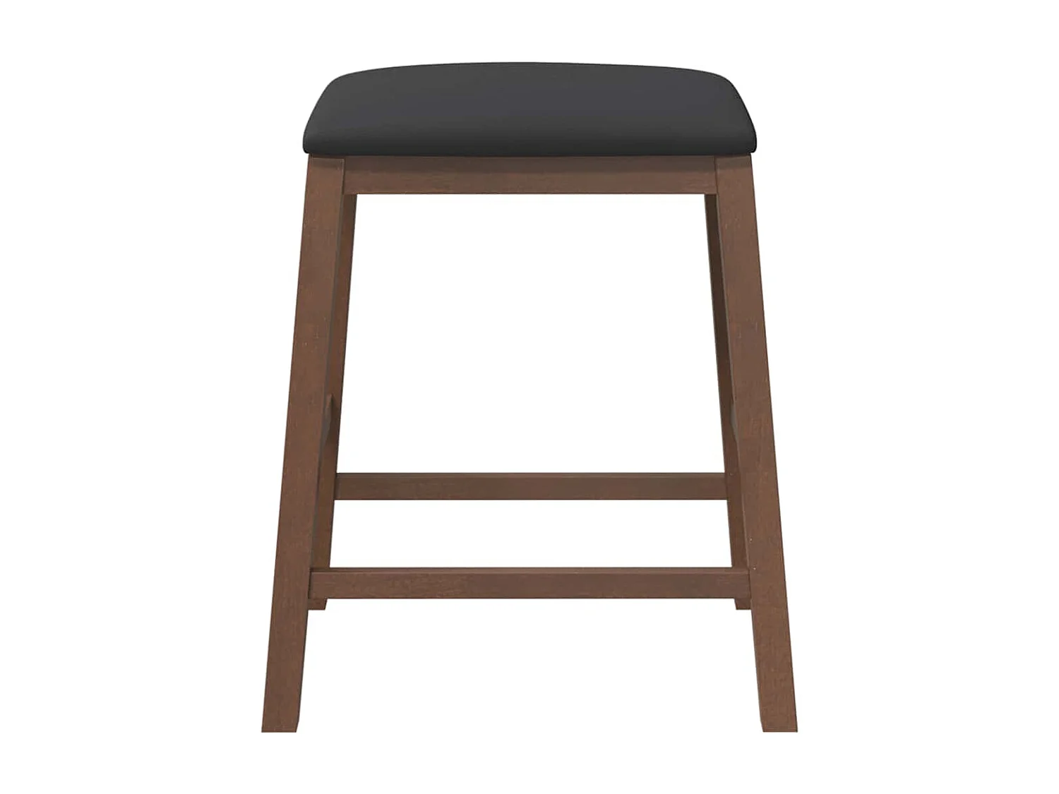 chaises de bar avec coussins 2 pcs marron bois massif d'hévéa