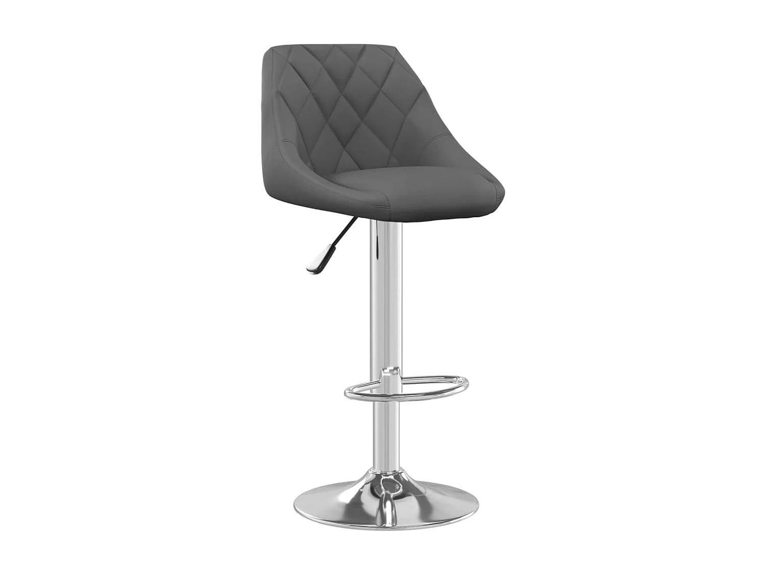 Tabourets de bar lot de 2 gris foncé velours