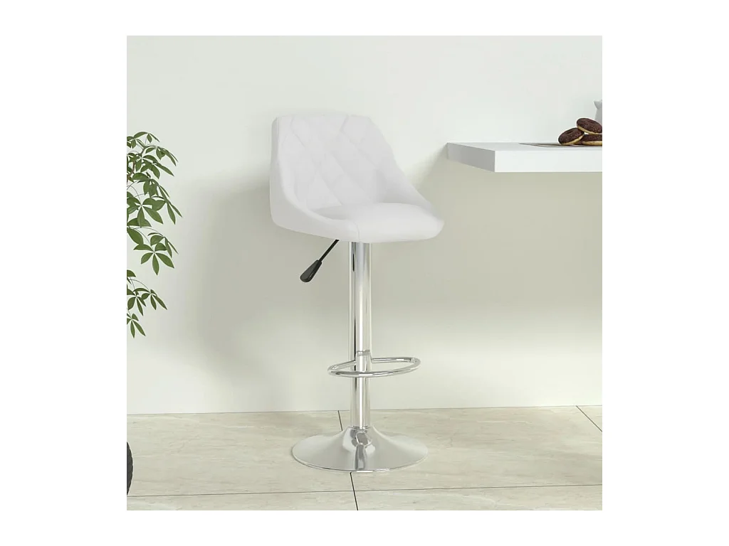 Sgabello da bar in similpelle bianca