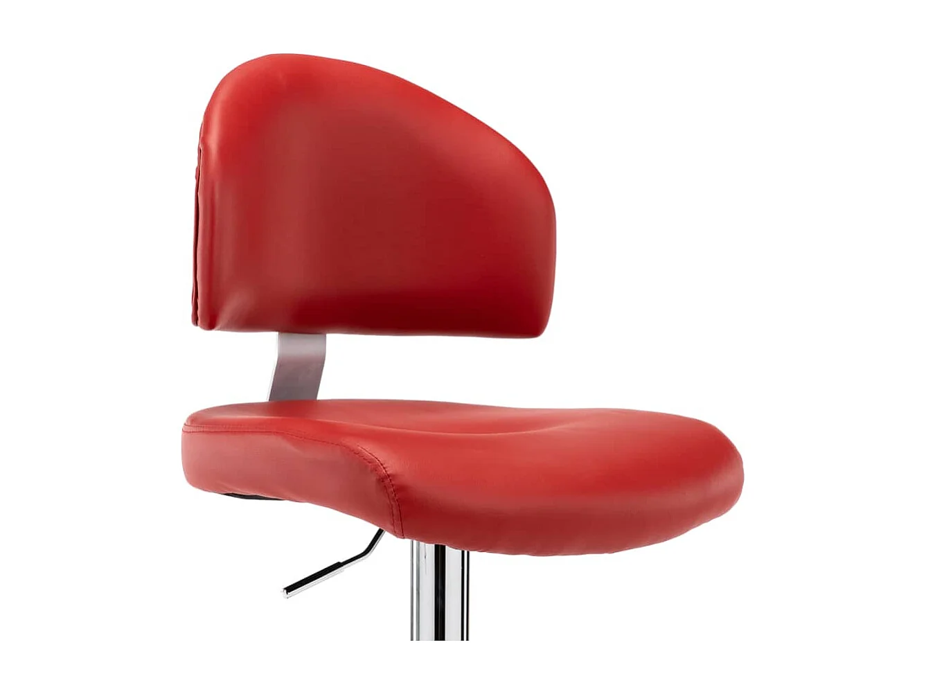 Set van 2 barkrukken in bordeauxrood imitatieleer