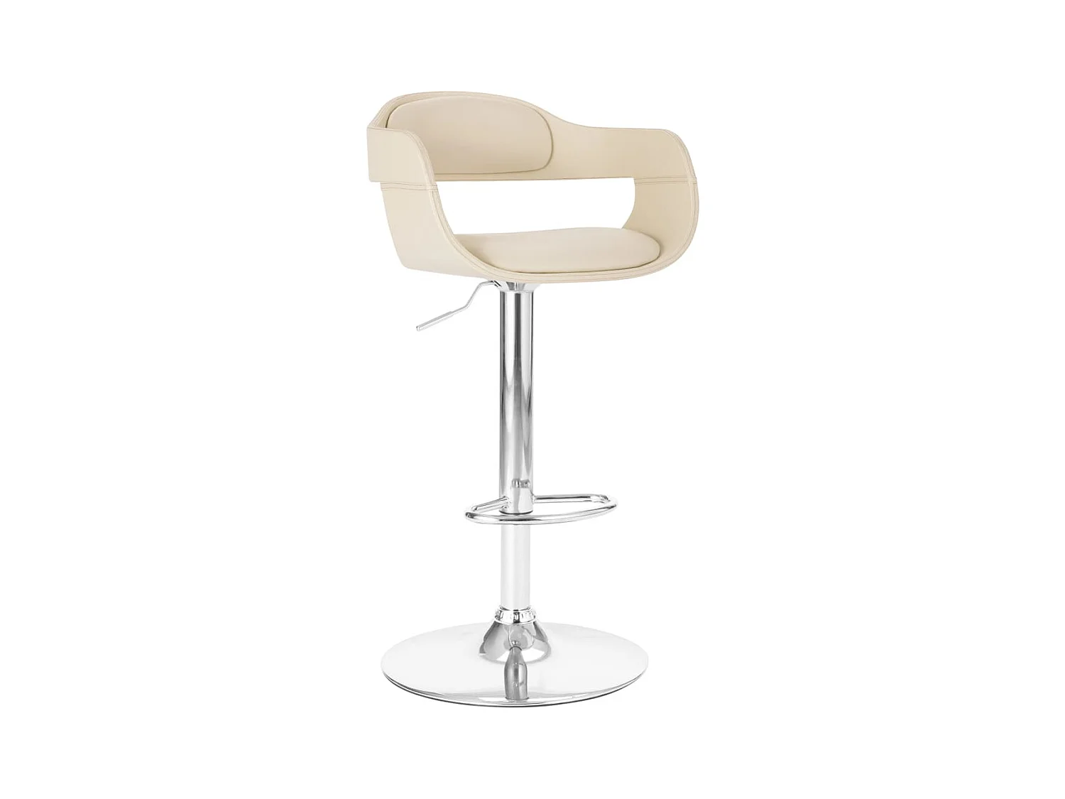 Sgabello da bar in similpelle bianca