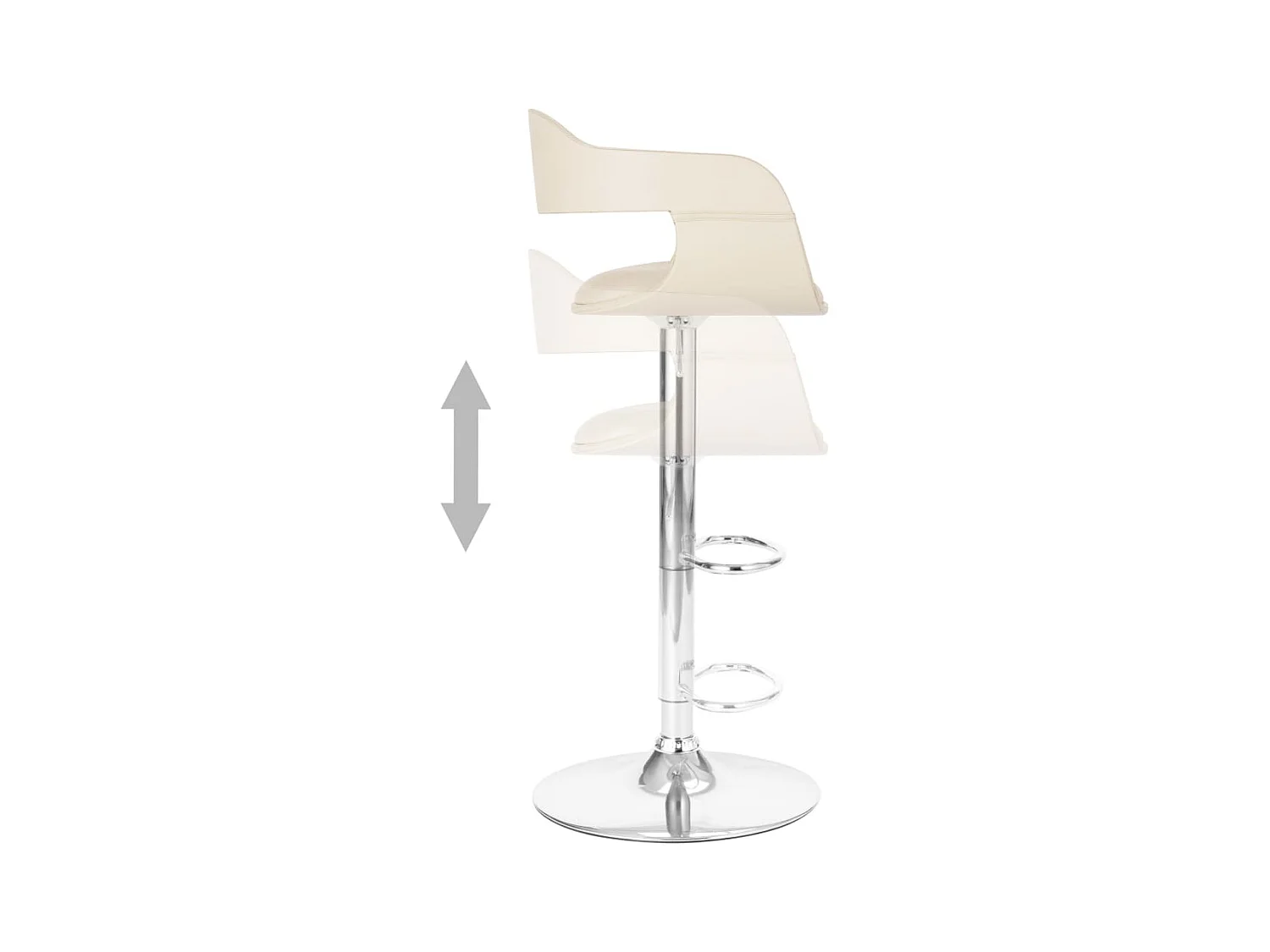 Sgabello da bar in similpelle bianca