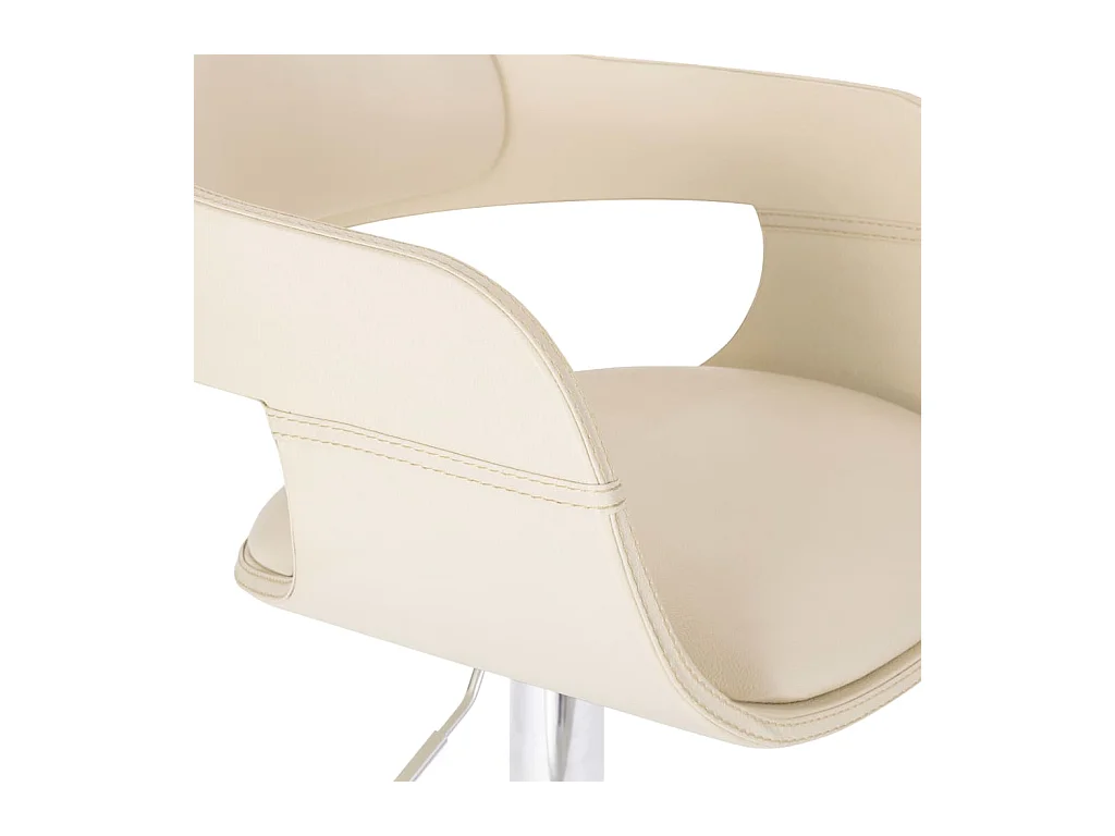 Sgabello da bar in similpelle bianca