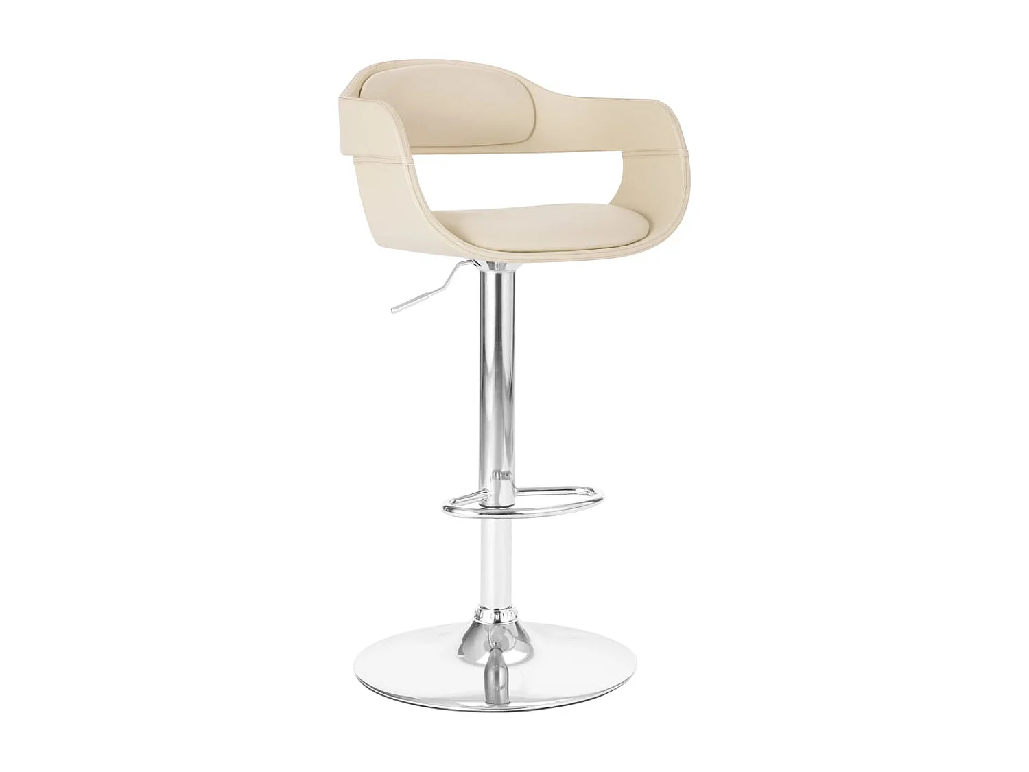 Weißer Barhocker aus Kunstleder