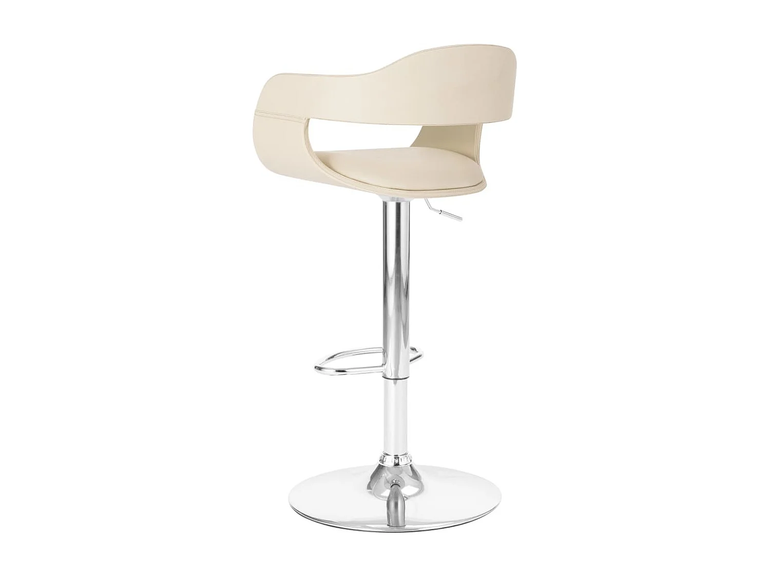 Weißer Barhocker aus Kunstleder