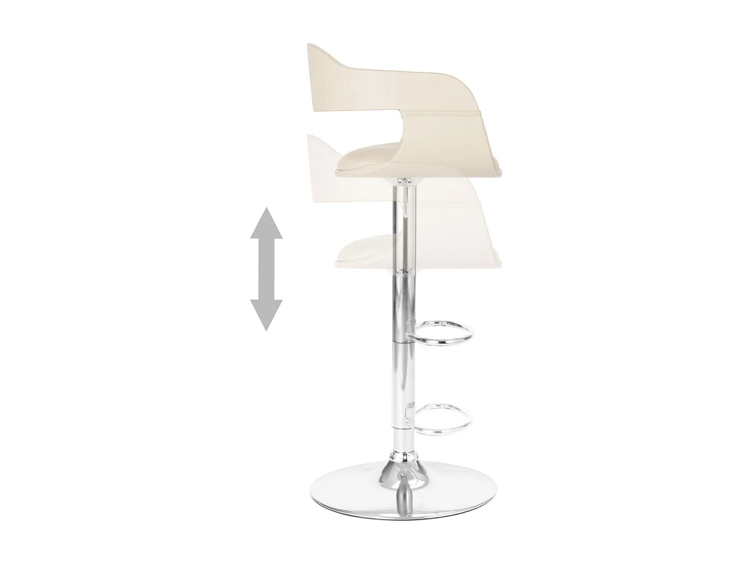 Weißer Barhocker aus Kunstleder