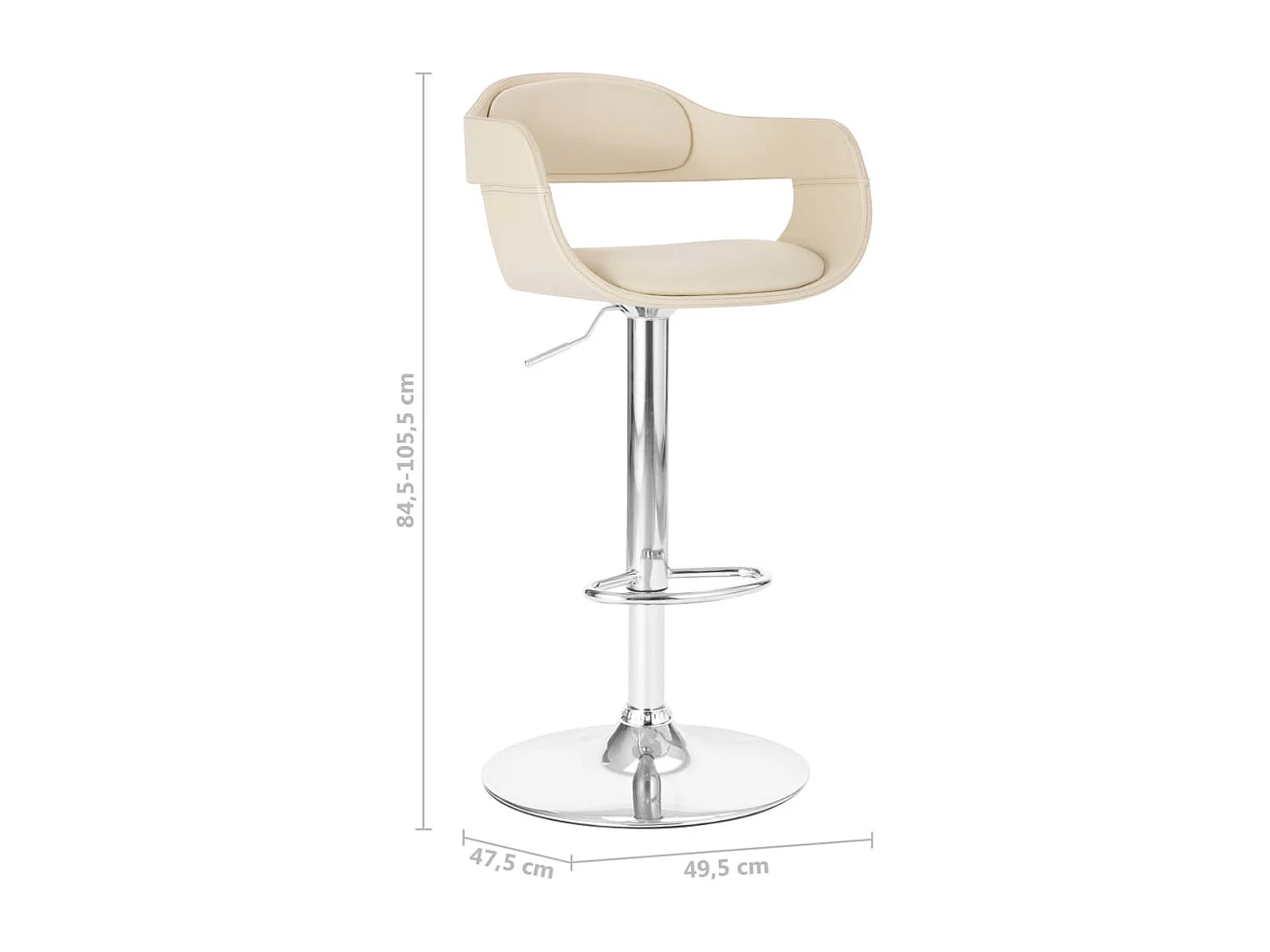 Weißer Barhocker aus Kunstleder