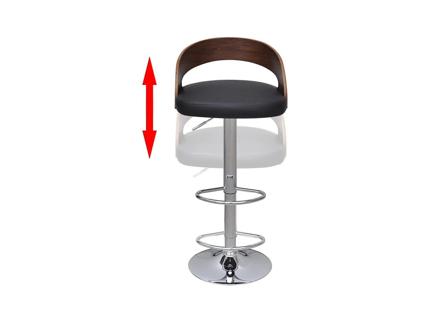 Set di 2 sgabelli da bar in legno curvato