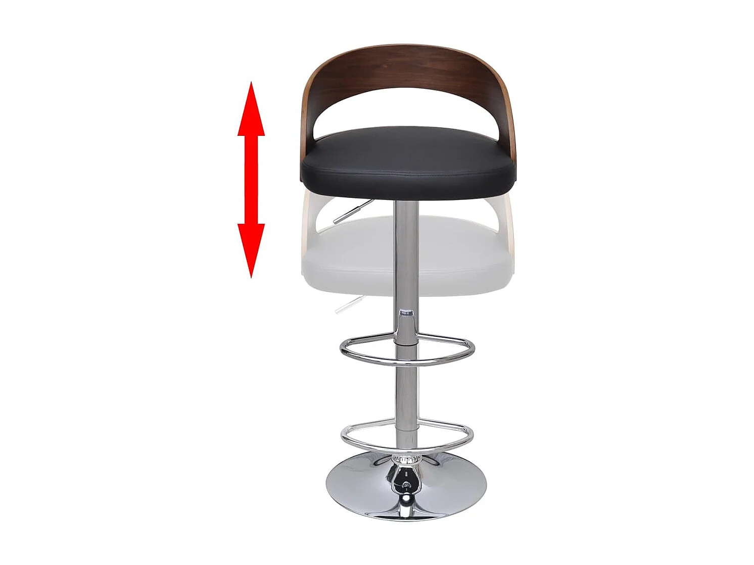 Tabourets de bar lot de 2 bois courbé