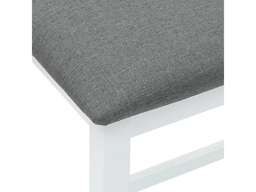 Chaises de bar avec coussins 2 pcs blanc bois massif d'hévéa