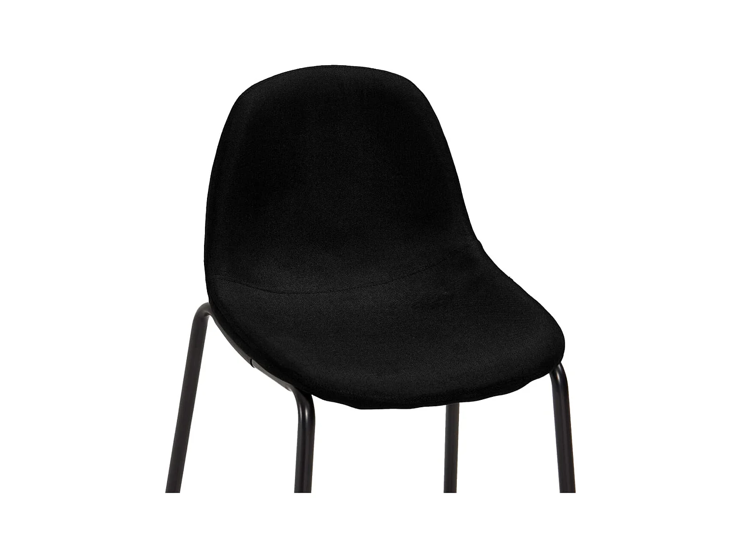 Chaises de bar lot de 2 noir tissu