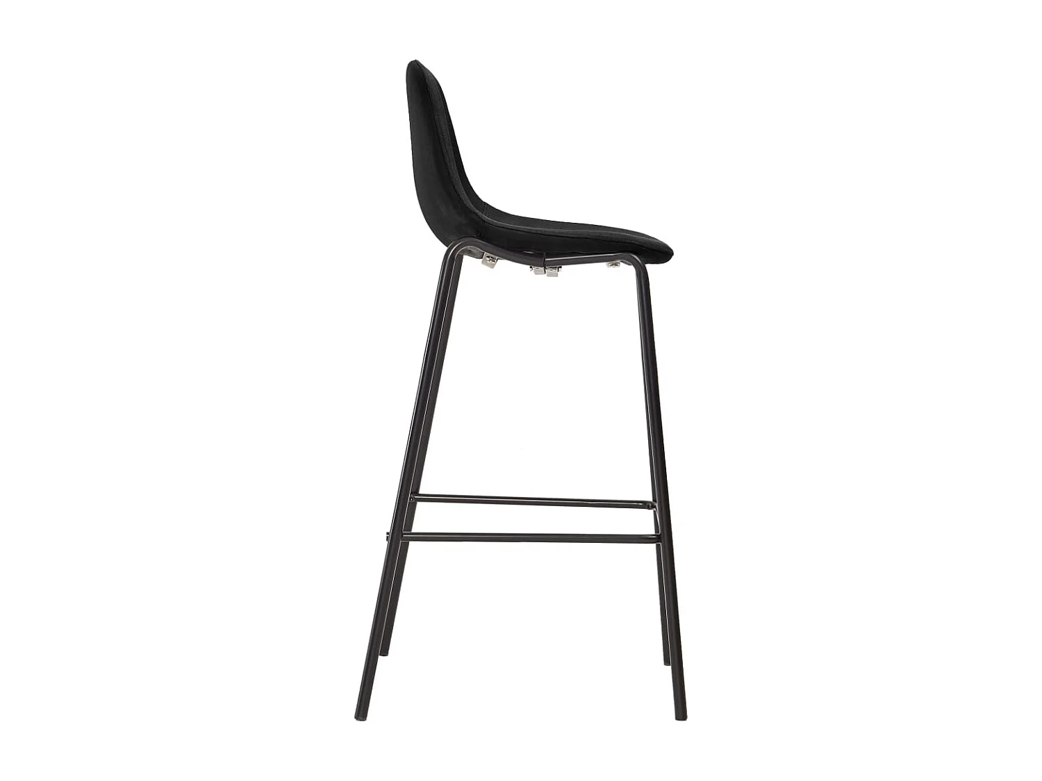 Chaises de bar lot de 2 noir tissu