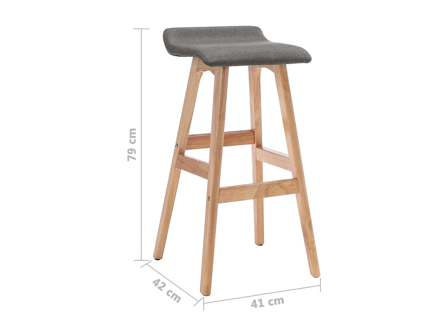 Chaise de bar Gris foncé Tissu