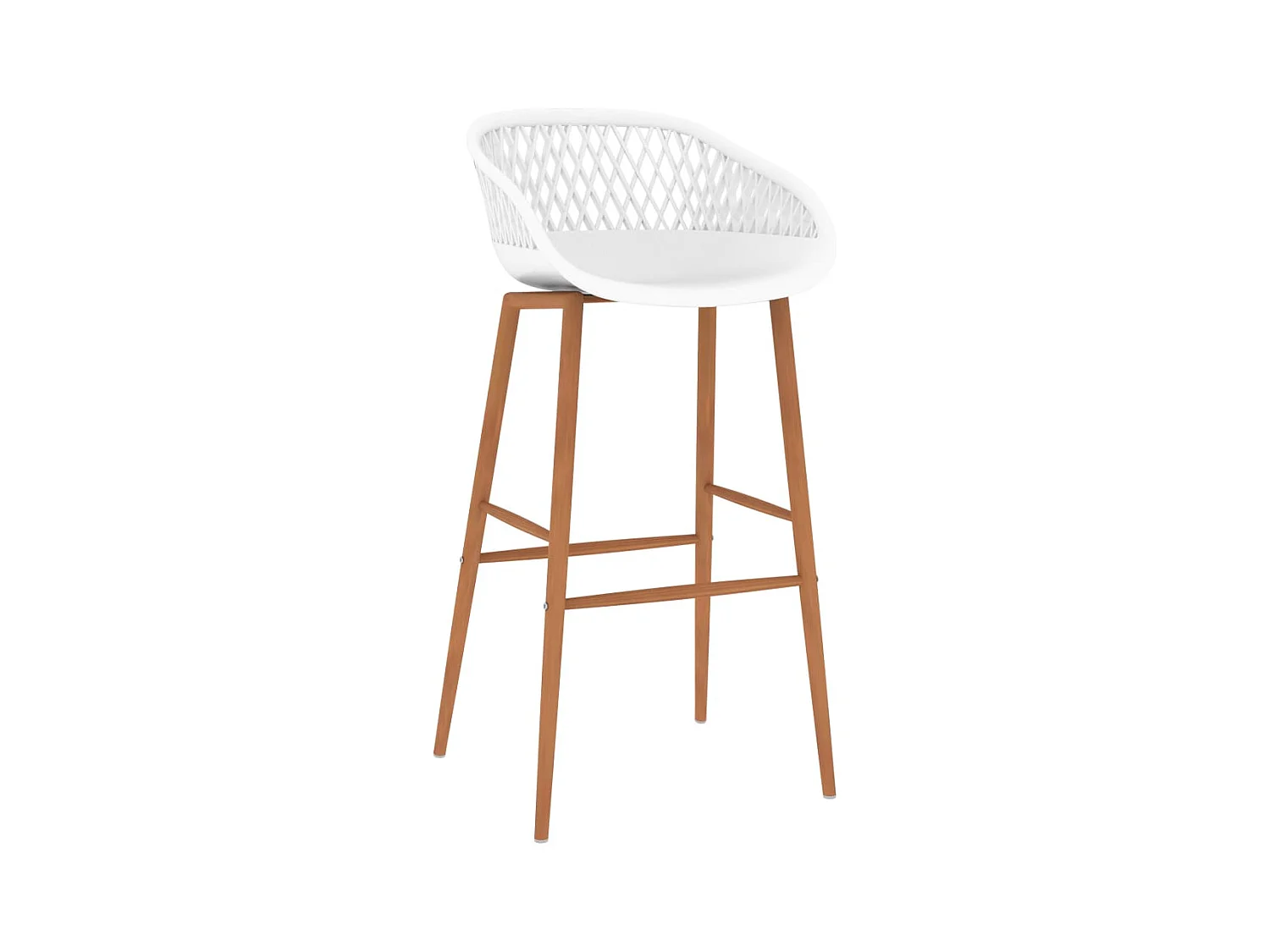 Set di 2 sedie da bar bianche