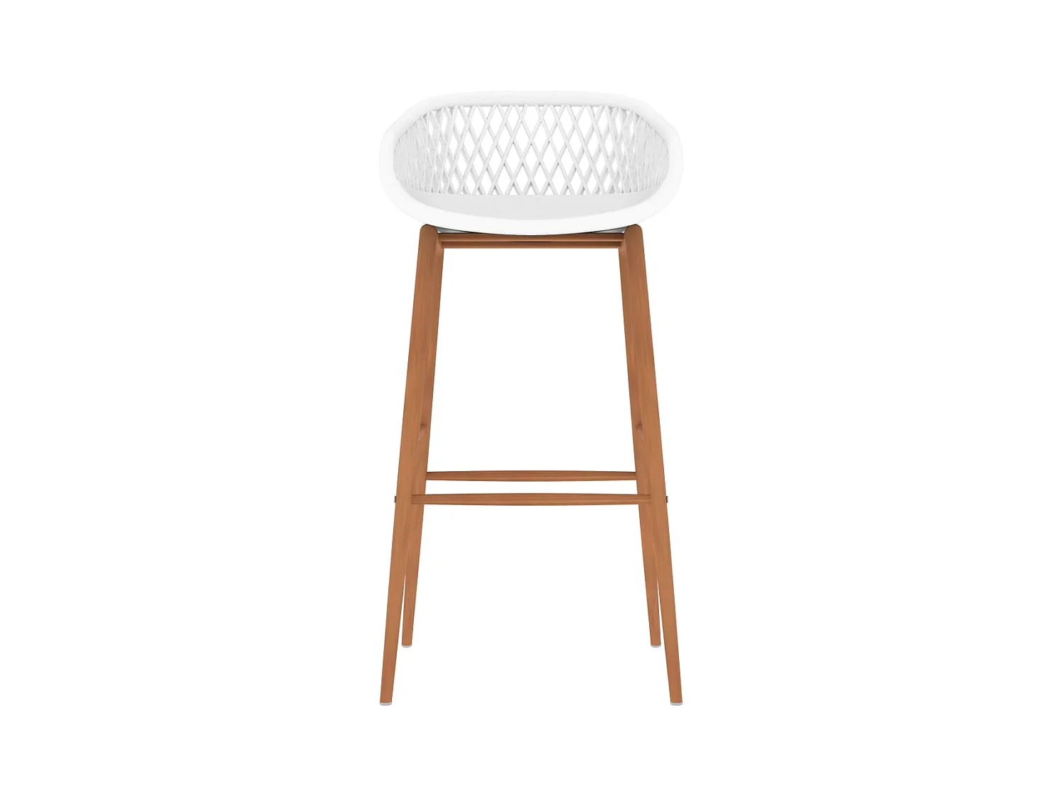 Set di 2 sedie da bar bianche