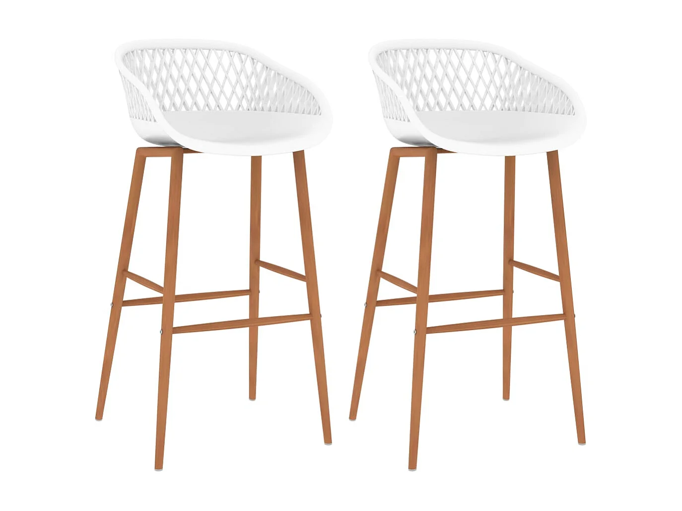 Chaises de bar lot de 2 blanc