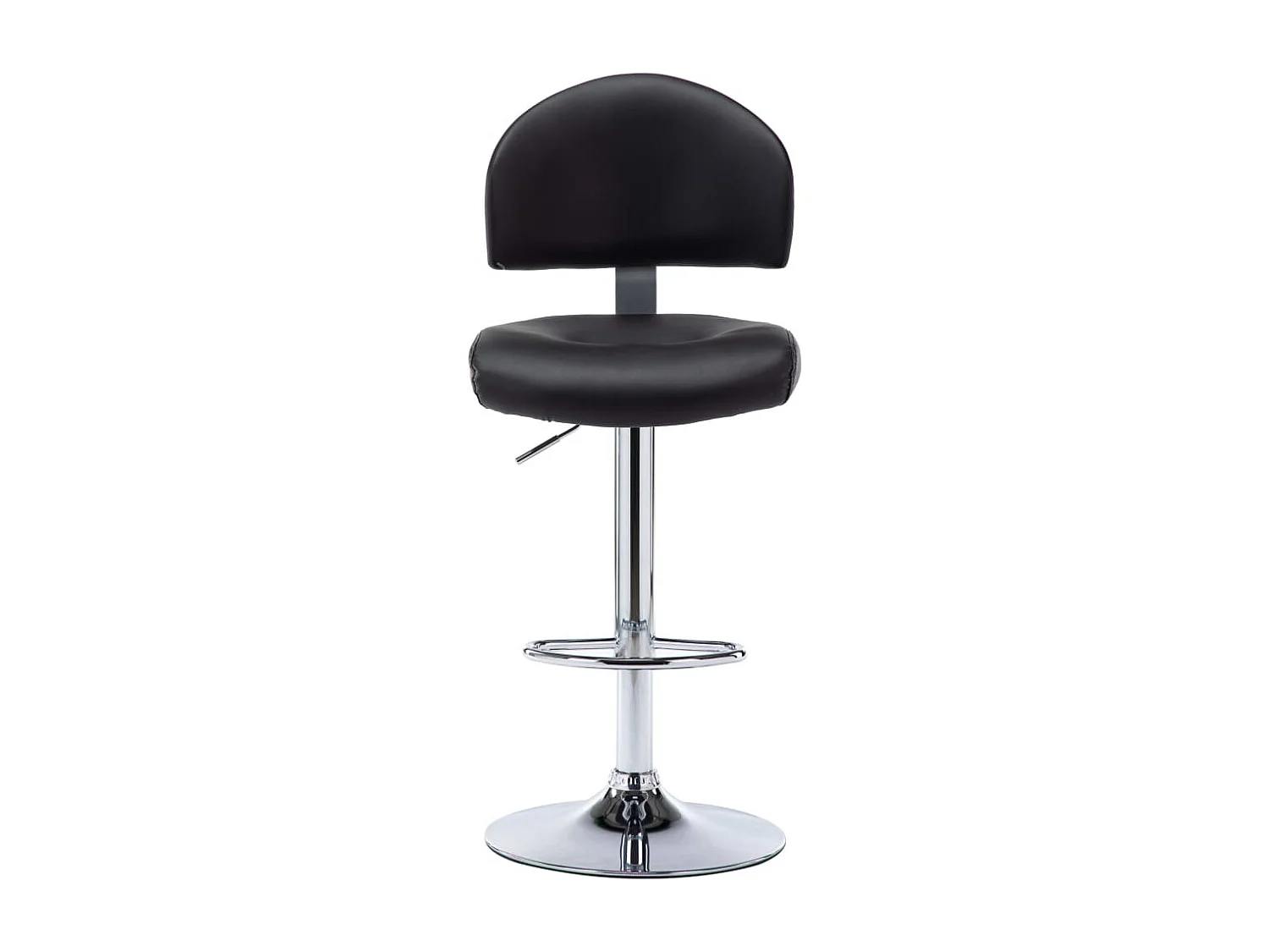 Tabourets de bar lot de 2 noir similicuir