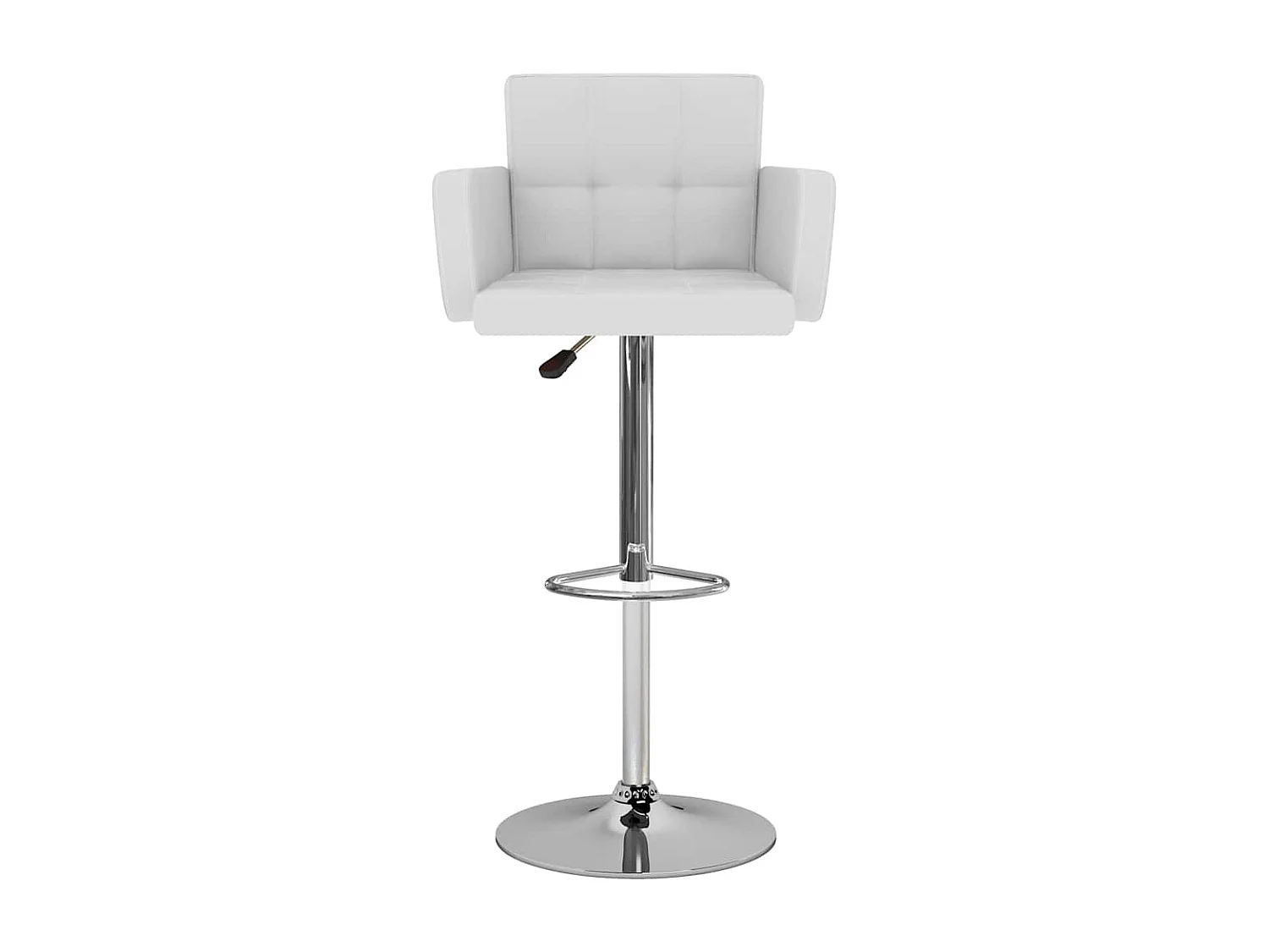 Tabourets de bar lot de 2 blanc similicuir