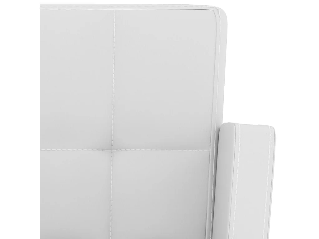 Tabourets de bar lot de 2 blanc similicuir