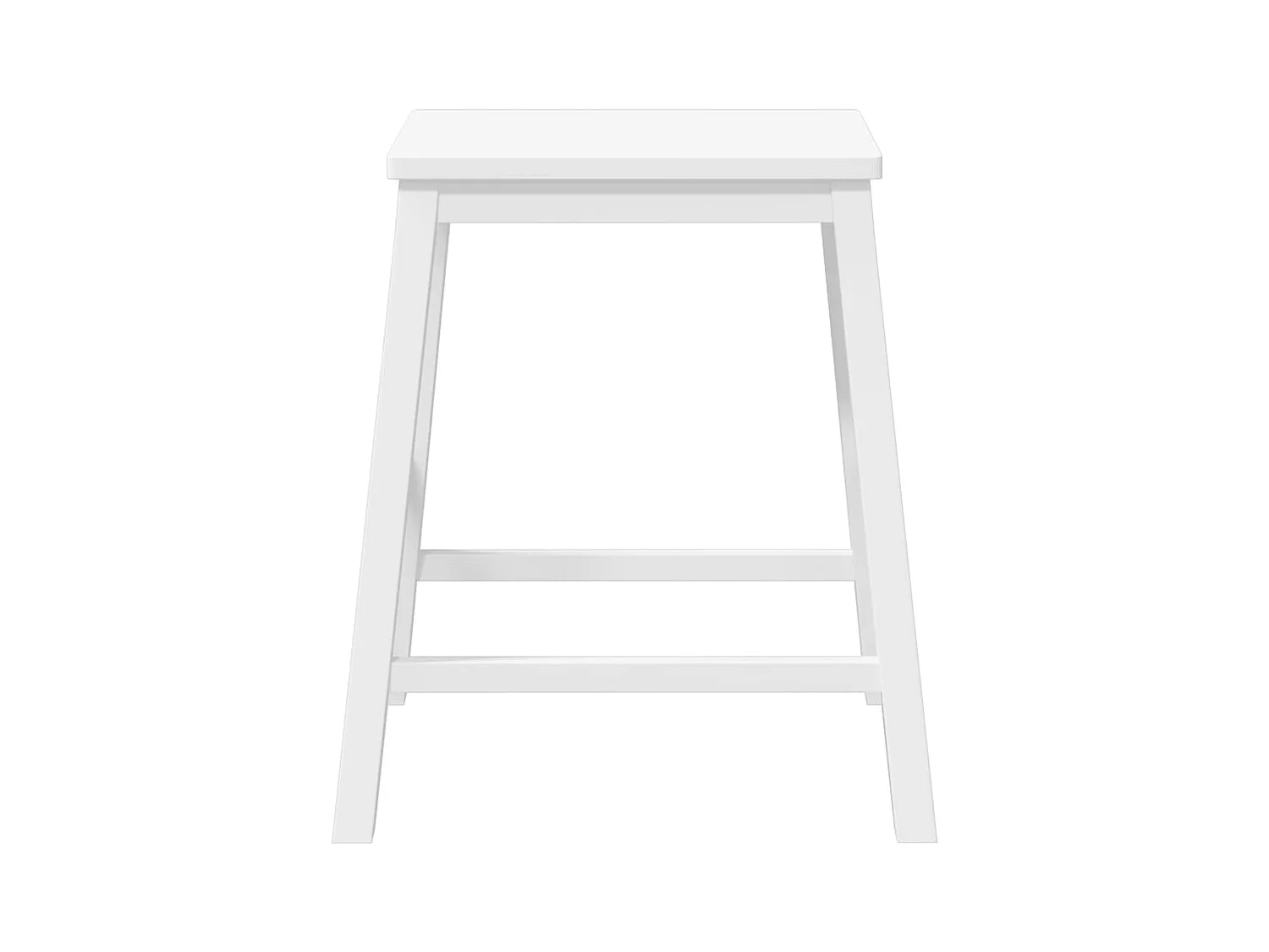 Barstühle 2 Stück weiß massives Gummibaumholz