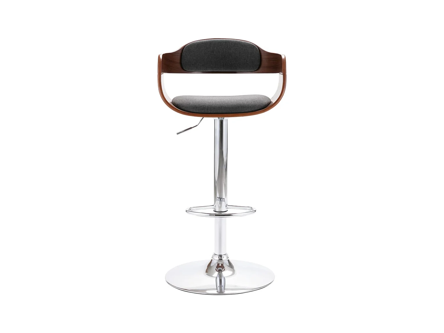 Tabouret de bar Contreplaqué et tissu gris