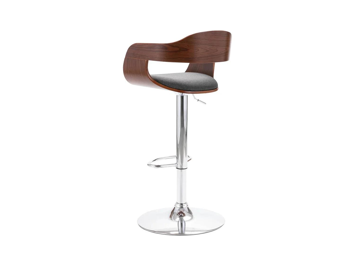 Tabouret de bar Contreplaqué et tissu gris