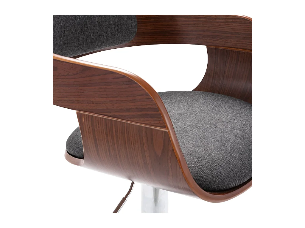 Tabouret de bar Contreplaqué et tissu gris